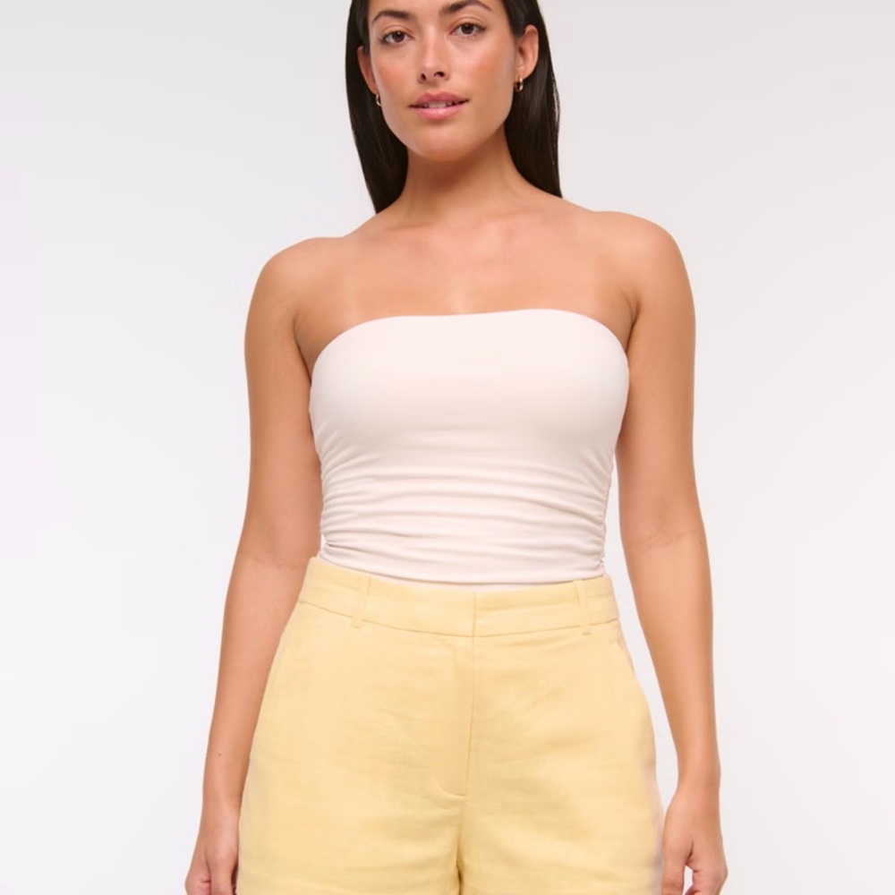 Abercrombie & Fitch Yellow Linen Shorts